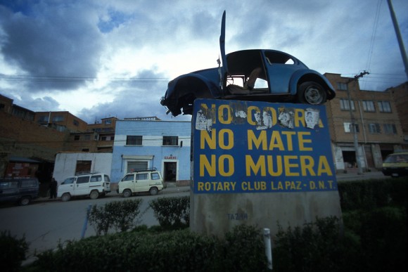 There is also a sign still leaving La Paz, which says: “don’t drive fast, don’t kill; don’t die” this is in reference to the dangerous highway entering. 